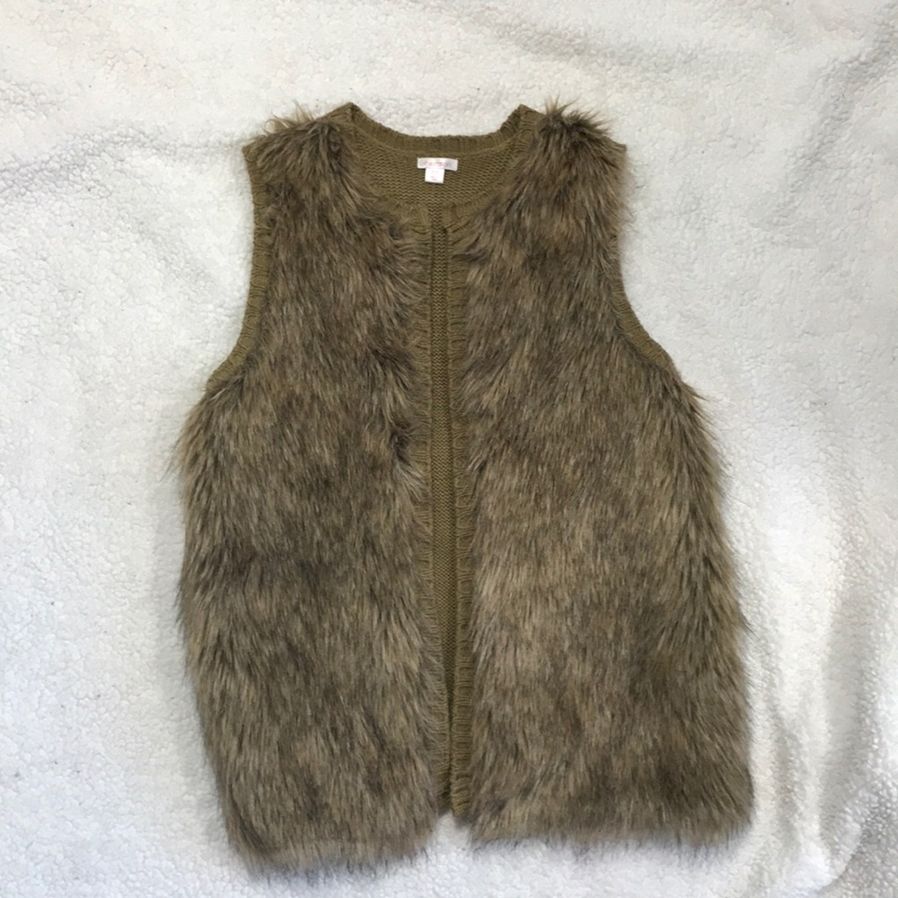 Thrifted Tan Fur vest